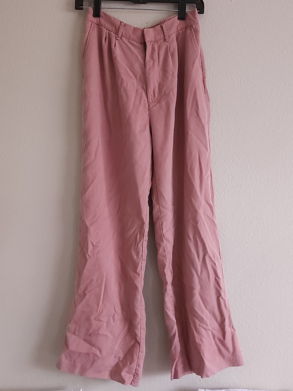 Abercrombie & Fitch Pink High Rise Wide Leg Pleated Pants Size Small